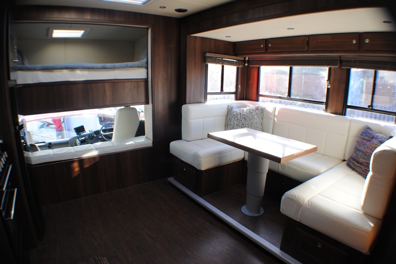 interiors of a caravan